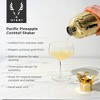 Viski Pacific Pineapple Cocktail Shaker – Tropical Themed Cocktail Shaker for Tiki Drinks – Stainless Steel with Gold Finish - Set of 1 - 2 of 4