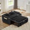 Racxily 3 in 1 Foldable Sleeper Sofa Bed, Futon Couch, Loveseat Lounge Sofas, Pull Out Beds with USB Port, Ashtray and Swivel Phone Stand, Black - 4 of 4