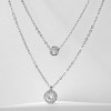 Boersma Elegant Double-Layer Zircon Pendant Necklace for Women – Sparkling 3D Charm Collarbone Chain, Delicate Jewelry for Party & Engagement - 2 of 4