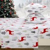 4 Pieces Flannel Christmas Sheets, Soft Cozy Cotton Flannel Sheet Set Queen Size, Brushed Deep Pocket Winter Warm Sheets - 2 of 4
