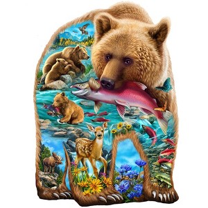 Sunsout A Bear in the Woods 1000 pc Special Shape  Jigsaw Puzzle 97089 - 1 of 4