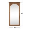 MAYEERTY Full Length Mirror Solid Wood Inner Arch Carved Right Angle Brown 71x35x2in No Stand - 4 of 4