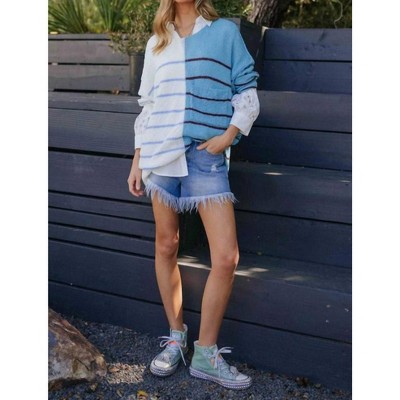 Women's Textured Multi-color Sweater - DAVI & DANI