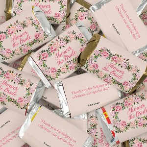 Bridal Shower Pink Floral Wrapped Assorted Chocolate Miniatures - Shower The Bride - 1 of 4