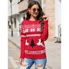 Womens Christmas Sweaters Pullover Reindeer Ugly Christmas Sweater Long Sleeve Crew Neck with Snowflakes Pattern Jacquard Knit Sweater - 3 of 4