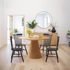 TOBILI 4 pieces of dining chair,rubber wood material,dining chair,solid wood chair,solid wood dining table chair,black - 4 of 4