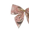 Northlight Shiny Snowflakes Christmas Bow Decorations - 5.5" - Pink and Gold - Pack of 6 - 4 of 4