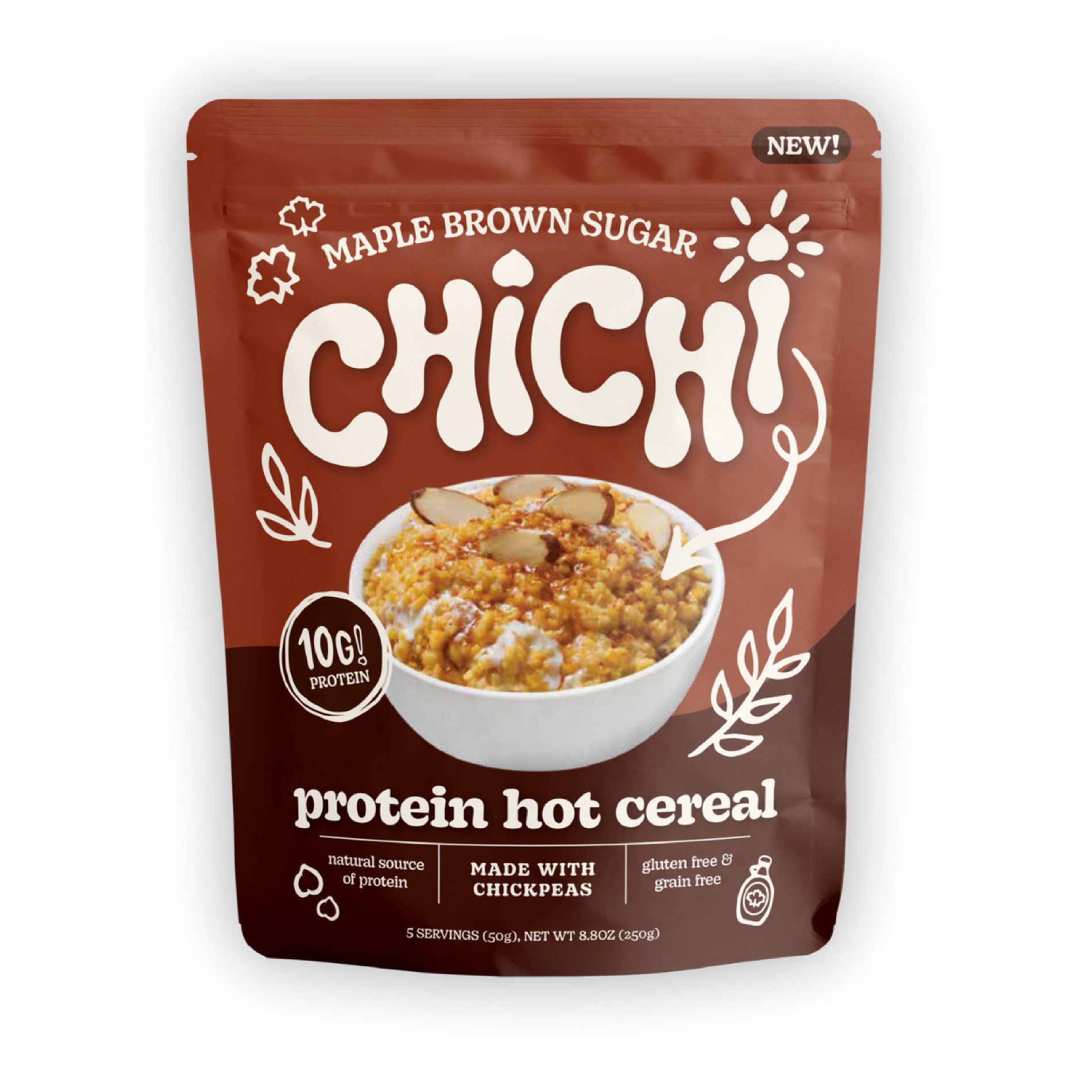 ChiChi Maple Brown Sugar Protein Chickpea Hot Cereal - 8.8oz