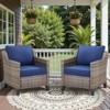 Belord All-Weather Rattan Wicker Patio Chairs Set of 2, Outdoor Chairs with Thick Cushions for Porch, Balcony, Deck, and Garden - 4 of 4