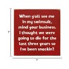 Slickblue Humorous Summer Quote Sign – Swimsuit Body Joke – 7x7 Rustic Wall or Shelf Décor, Color Options - 3 of 3