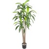 GAOMON Brazilian Ironwood Artificial Plants,6FT Garden Artificial Plant, 5 Trunks Tall Faux Greenery Tree - 2 of 4