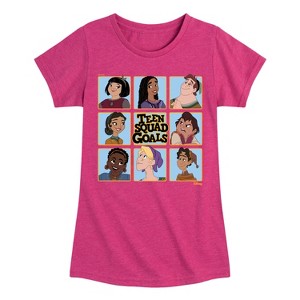 Girls' - Disney - Teen Squad Goals Grid Fitted Short Sleeve Graphic T-Shirt - 1 of 4