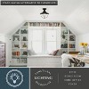 VAXCEL Dunlap Textured Black Coastal Outdoor Flush Mount Ceiling Light Clear Glass - 3 of 4