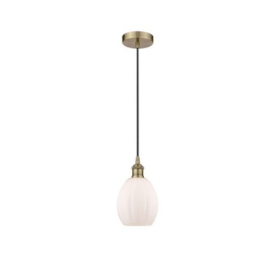 Eaton - 1 Light Cord Hung Mini Pendant In Industrial Style-10.75 Inches Tall and 5.5 Inches Wide