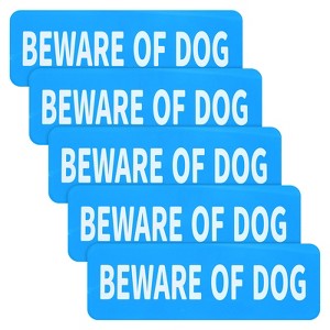 Unique Bargains Indoor Outdoor Yard Home Acrylic Self-adhesive Durable Beware of Dog Sign 3x9 Inch - 1 of 4