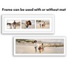 Americanflat 6x20 Collage Picture Frame with Shatter-Resistant Glass - Fits (3) 4x6 Photos or One 6x20 Photo - Gallery Wall Frame Set - White - 4 of 4