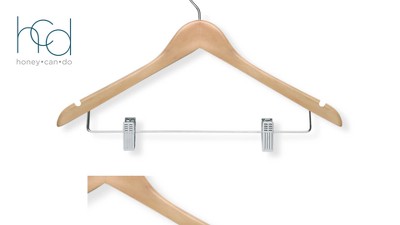 Honey-Can-Do Hng-01334 Wood Suit Hanger, Maple - 24 pack
