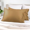 300 Thread Count Rayon From Bamboo Solid Set of 2 Pillowcase Set by Blue Nile Mills - 2 of 4