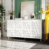 FUFU&GAGA 4-Door Dresser Living Room Storage Cabinet Diamond Surface Pattern Decoration - 3 of 4