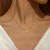 Clotth Sterling Silver Butterfly Cubic Zirconia Layered Necklace for Women - Chic Collar Chain Jewelry - Gold - 2 of 4