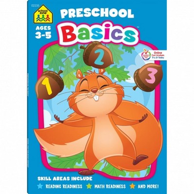School Zone Preschool Basics Workbook for Ages 3-5, 64 Pages by Joan Hoffman (Paperback)