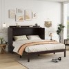 YOOCOZZ Queen Size Murphy Bed with Power Station and Rattan Decoration Panel - 2 of 4