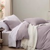 Duvet Cover Set 3pcs Prewashed Fabric Queen Size Bright White - Bedsure - 4 of 4