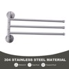 WOWOW 13.2 in. SUS 304 Stainless Steel Wall Mounted 3-Swivel Arms Towel Bar with Concealed Hardware - 4 of 4