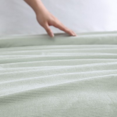 Spring Green Cotton Percale Queen Sheet Set