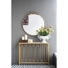 VYNXARIA 30" x 32" Round Gold Mirror, Metal Frame Wall Mounted Mirror,Decorative Wall Mirror for Bathroom Living Room - 3 of 4