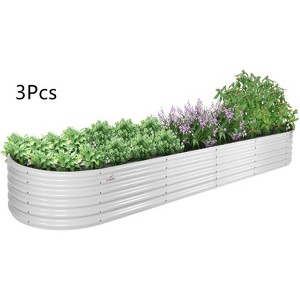 Anybear 12X3X1.5 ft Galvanized Raised Garden Beds, Oval Extra Large Metal Planter Box for Planting Vegetables Flowers Herb - 1 of 4