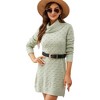 Coolmee Womens  Knit Sweater Dress Sexy Long Sleeve Bodycon Turtleneck Fashion Slim Fit Mini Fall Sweaters Dresses - 3 of 4