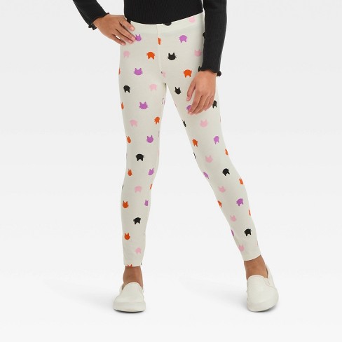 Girls Halloween cat Leggings Cat Jack Cream S Target