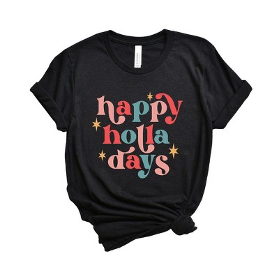 Simply Sage Market Women's Happy Holla Days Colorful Short Sleeve Graphic Tee