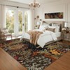 Washable Floral Jungle Rug Non Slip Low Pile Rug Soft Throw Floor Cover Foldable Indoor Carpet for Living Room Bedroom Playroom Office - 4 of 4