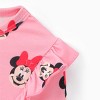 PATPAT Disney Princess Outfits Set for Toddler Girls Ruffle Hem Long-sleeve Tops Stripe Pattern leggings 2PCS - 4 of 4