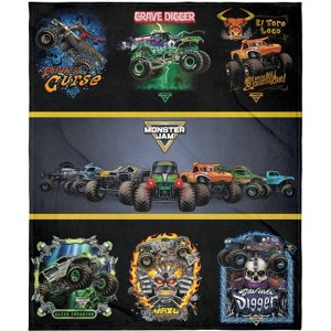 Monster Jam Blanket Grave Digger and Company Soft Fleece Throw Blanket Decor for Couch Dorm Room - 1 of 4
