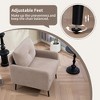 Airsurfer Gray Accent Chair with Black Metal Legs, Comfy Chenille Armchair, Single Sofa Chair for Living Room, Bedroom, Dining Room, Holds 300 lbs. - 3 of 4