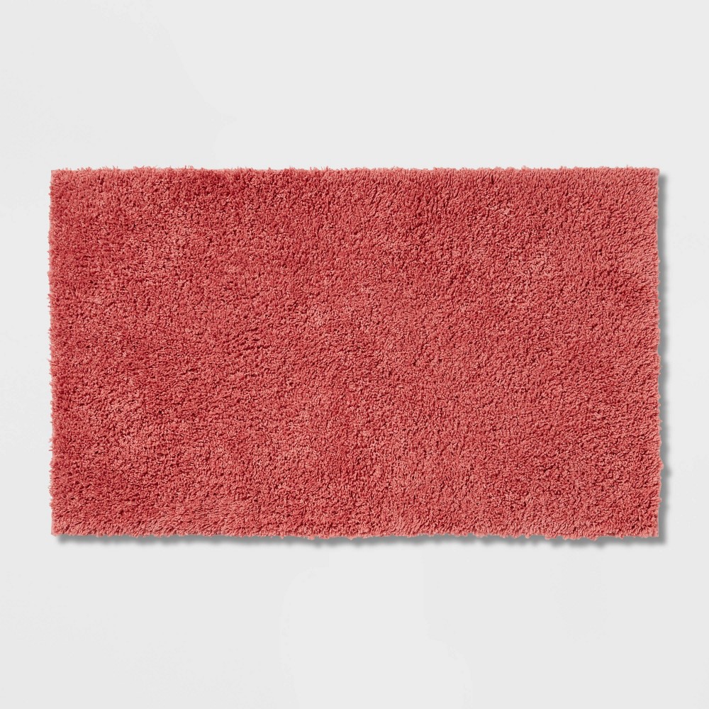 Photos - Bath Mat 20"x34" Antimicrobial Bath Rug Rose Pink - Threshold™