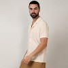 Campus Sutra Men Men's Pale Yellow Micro Creased Shirt - 3 of 4