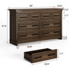 8 Drawer Dresser for Bedroom, 55"w Wooden Chest of Drawers with Metal Handles, Large Dresser TV Stand, Storage Dressers Organizer for Closet, Bedroom - 2 of 4