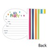 Big Dot of Happiness 13th Birthday - Cheerful Happy Birthday - Shaped Fill-In Invites - Thirteenth Birthday Invites Cards with Envelopes - Set of 12 - 3 of 4