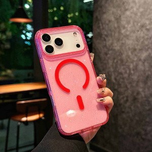 HTUTWOO Designed for iPhone 17 Pro Case, Glitter Bling Sparkle Phone Case, Transparent Shockproof Magnetic Protective Cover - 1 of 4