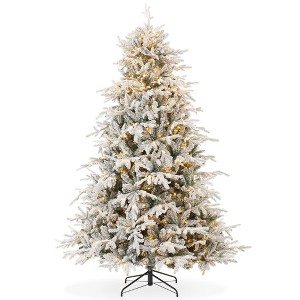 Casafield Pre-Lit Aspen Fir Artificial Christmas Tree with White & Multicolored LED Lights, Sturdy Stand - 1 of 4