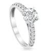 Pompeii3 1 1/2 Ct Lab Created Diamond Ring With Accents 14k White Gold - 2 of 4