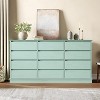 5/9/12 Drawer Chest Dresser with Wide Top, MDF Wood Storage Organizer for Bedroom, Living Room, White/Black/Green - 4 of 4