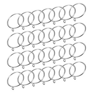 Unique Bargains Metal Electroplating Curtain Rod Accessory Curtain Ring 28 Pcs - 1 of 4