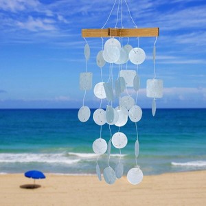 Woodstock Wind Chimes Asli ArtsÃ‚Â® Collection  Mini Capiz Chime  12'' Wind Chime for Outdoor Patio Garden Decor - 1 of 4