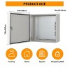 COZONY NEMA 4X Electrical Junction Box, IP66 Weatherproof Steel Enclosure, Outdoor/Indoor, Hinged, Lockable, w/ Mounting Plate, UL Listed - 3 of 4