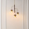 Vylora 3 Light 26" Pendant - PND4185 - Dark Walnut/Brass - Safavieh - 4 of 4